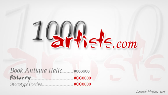 Logotype 1000 Artists.com, 2004