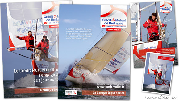 Affiches Crédit Mutuel de Bretagne pour la course transatlantique La Solitaire du Figaro