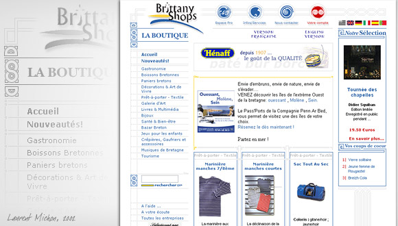 Brittany-shops, charte graphique v3.0