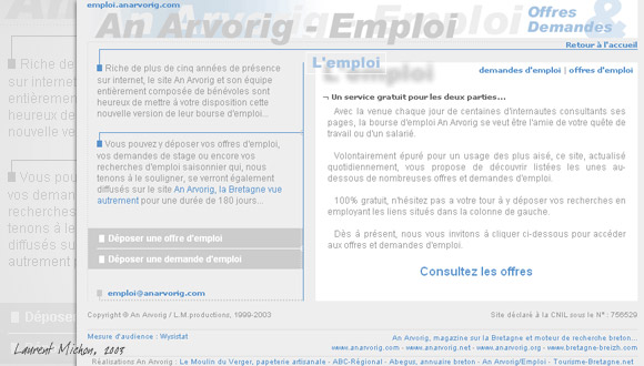 An Arvorig Emploi v2.0, 2003