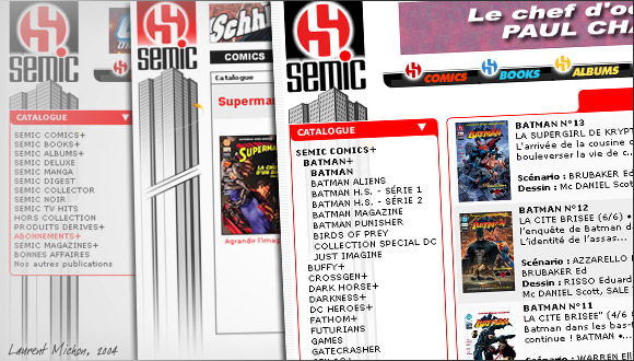 SEMIC, site de commerce électronique en comics, 2004