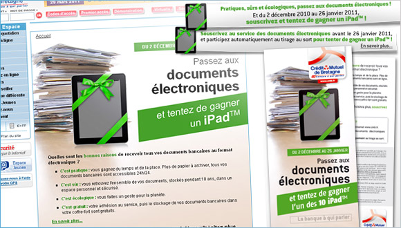 Campagne d'incitation Ã  la souscription aux documents électroniques Gagnez un iPad
