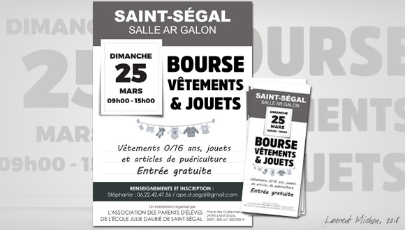Affiche et flyer Bourse aux vêtements de Saint-Ségal