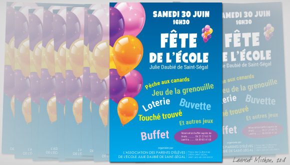 Affiche fête de l'école de Saint-Ségal