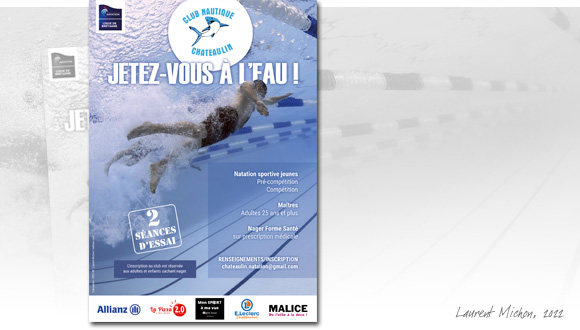 Affiche incitative pour le Club Nautique de Châteaulin