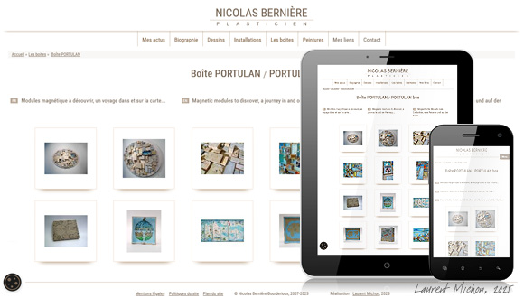 2ème édition du site web de Nicolas Bernière, plasticien