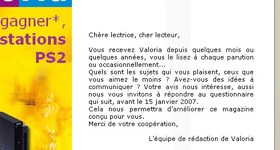 Valoria, enquête en ligne de lectorat