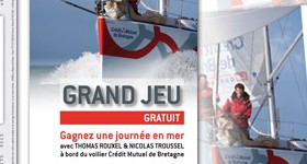 Bulletin de participation et affichette du jeu CMB / La Solitaire du Figaro