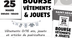 Affiche et flyer Bourse aux vêtements pour l'APE Saint-Ségal